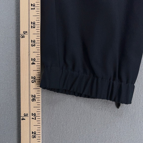 NILI LOTAN Silk Jogger Pants Womens 2 Dark Navy Tapered Pull On Track Drawstring - Picture 16 of 16